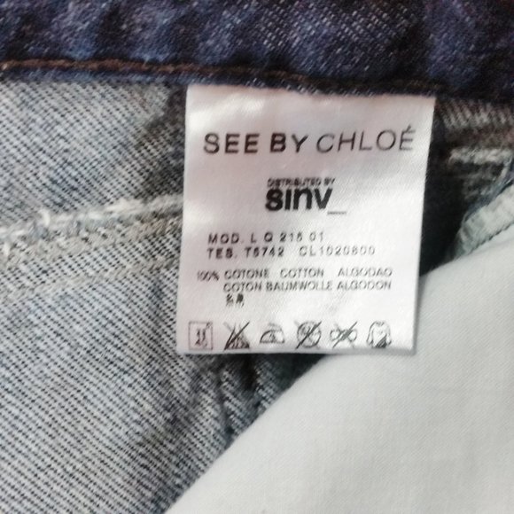 See by Chloe Dark Wash Straight Leg Blue Jeans - Picture 9 of 9